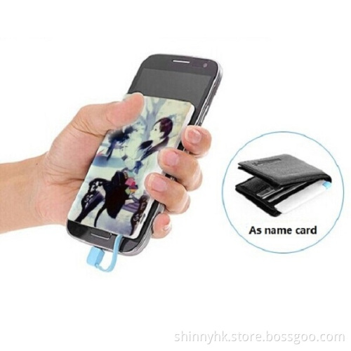 2014 new credit card design universal external portable mobile power bank